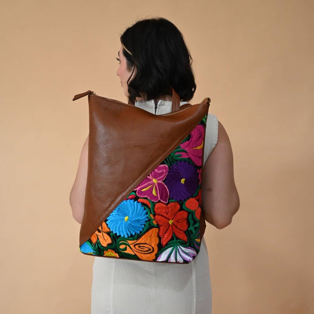 Luisa Embroidered Laptop Backpack - Mirasol Accessories