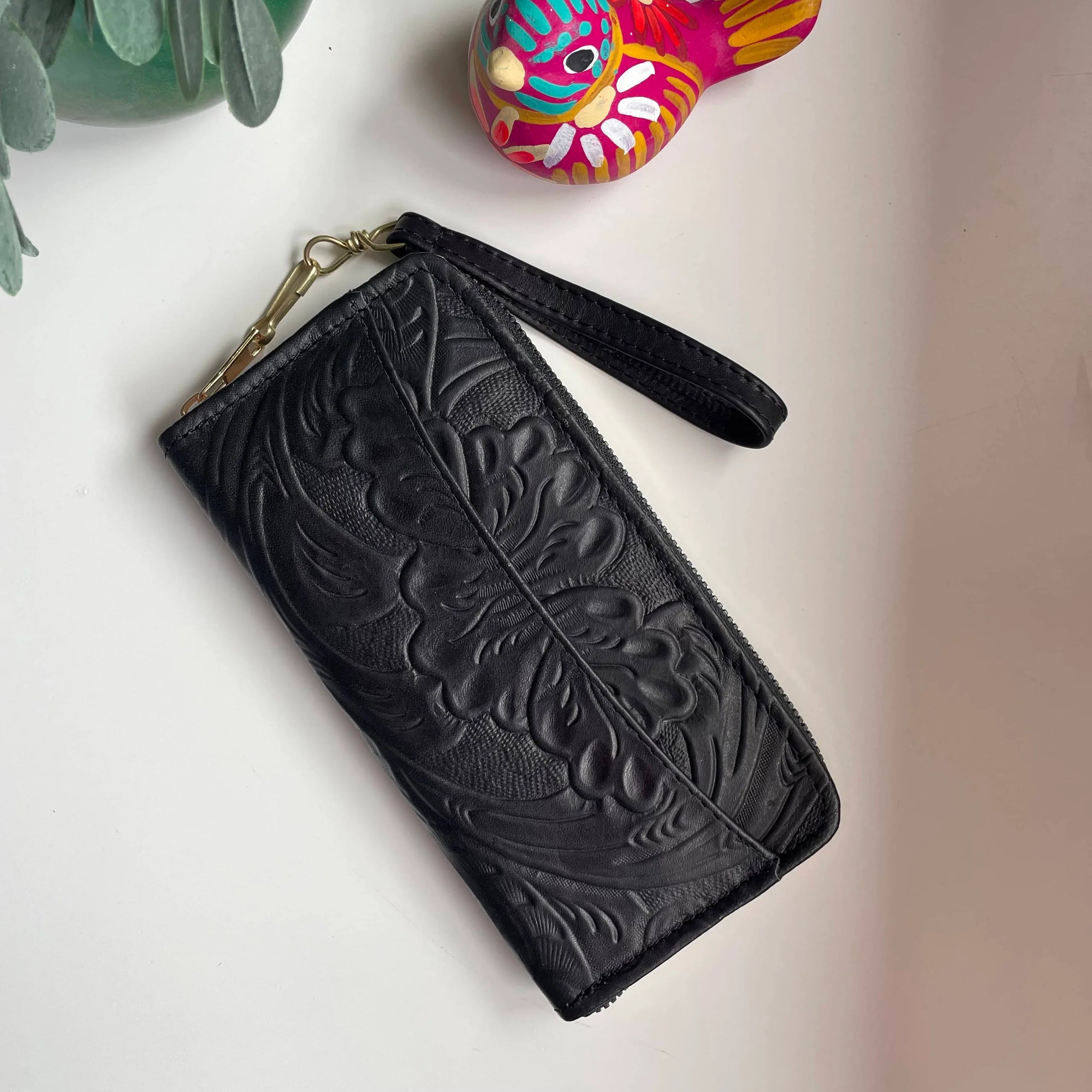 Karina Leather Wallet | Black - Mirasol Accessories