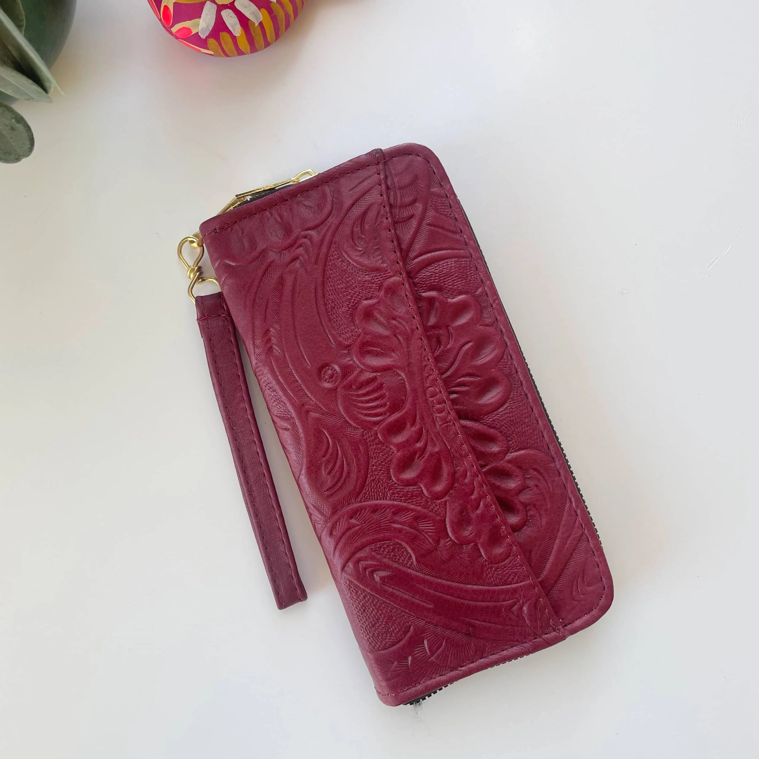 Karina Leather Wallet | Vino Tinto - Mirasol Accessories