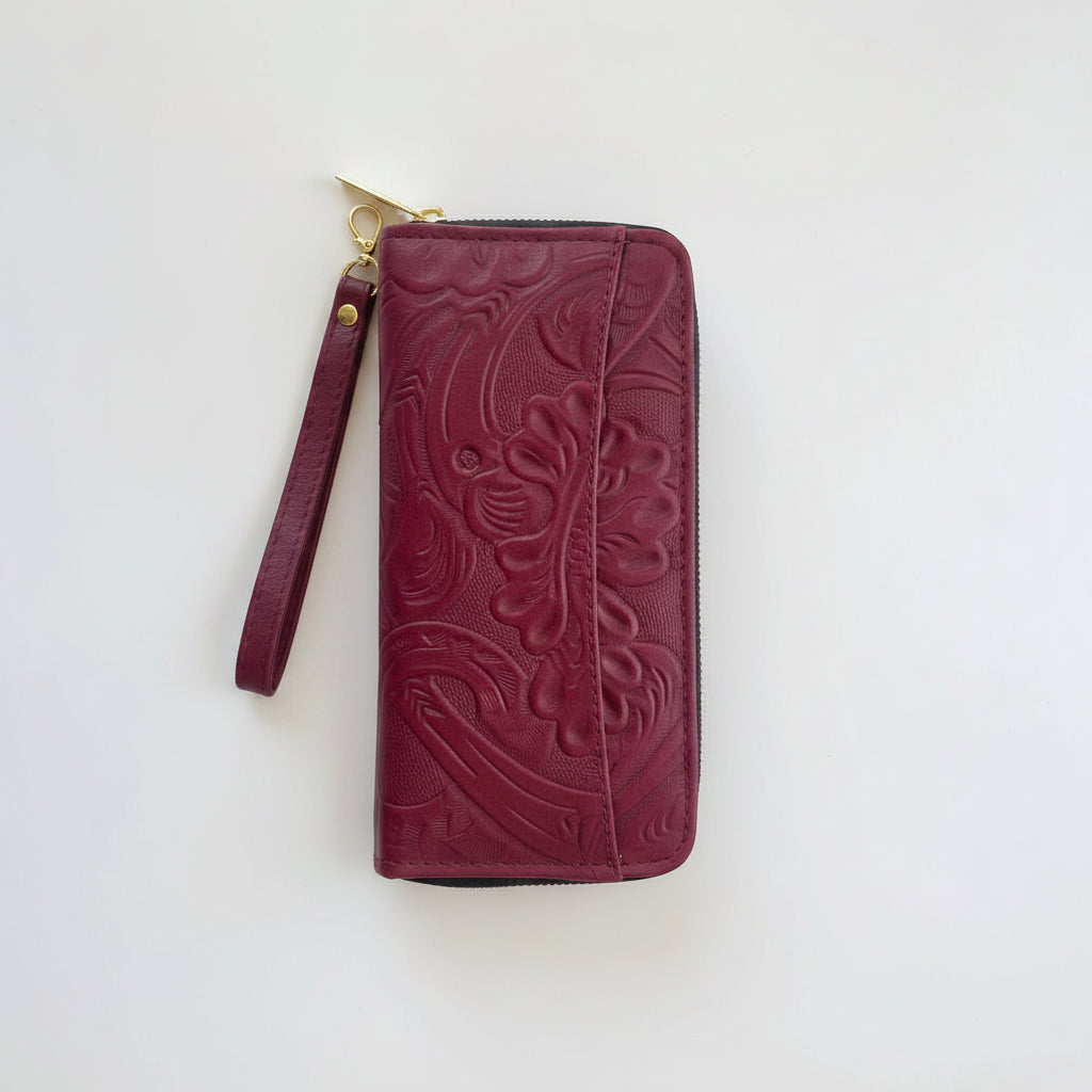 Karina Leather Wallet | Vino Tinto - Mirasol Accessories