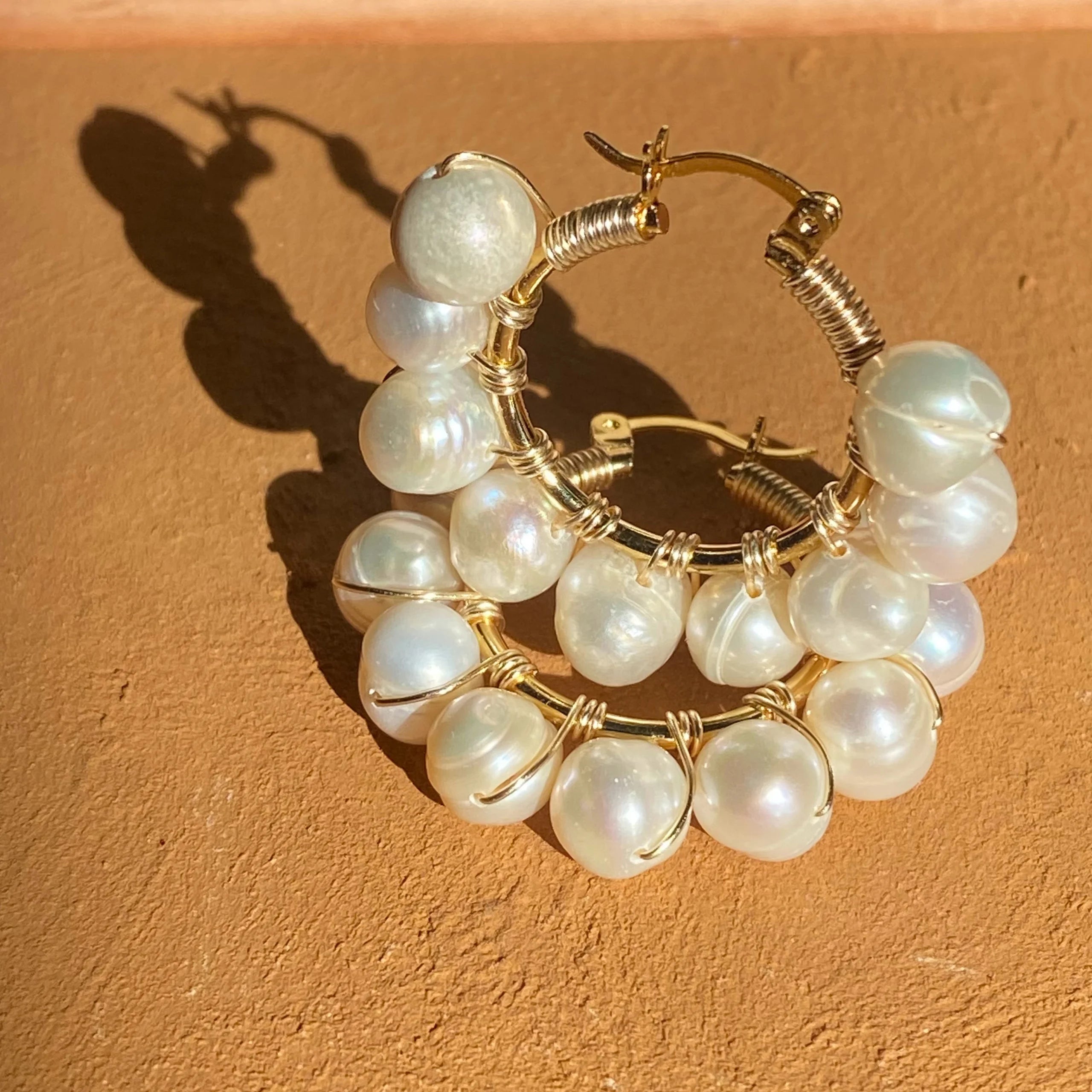 Nayeli Earrings Artesanales | Large Pearl - Mirasol Accessories