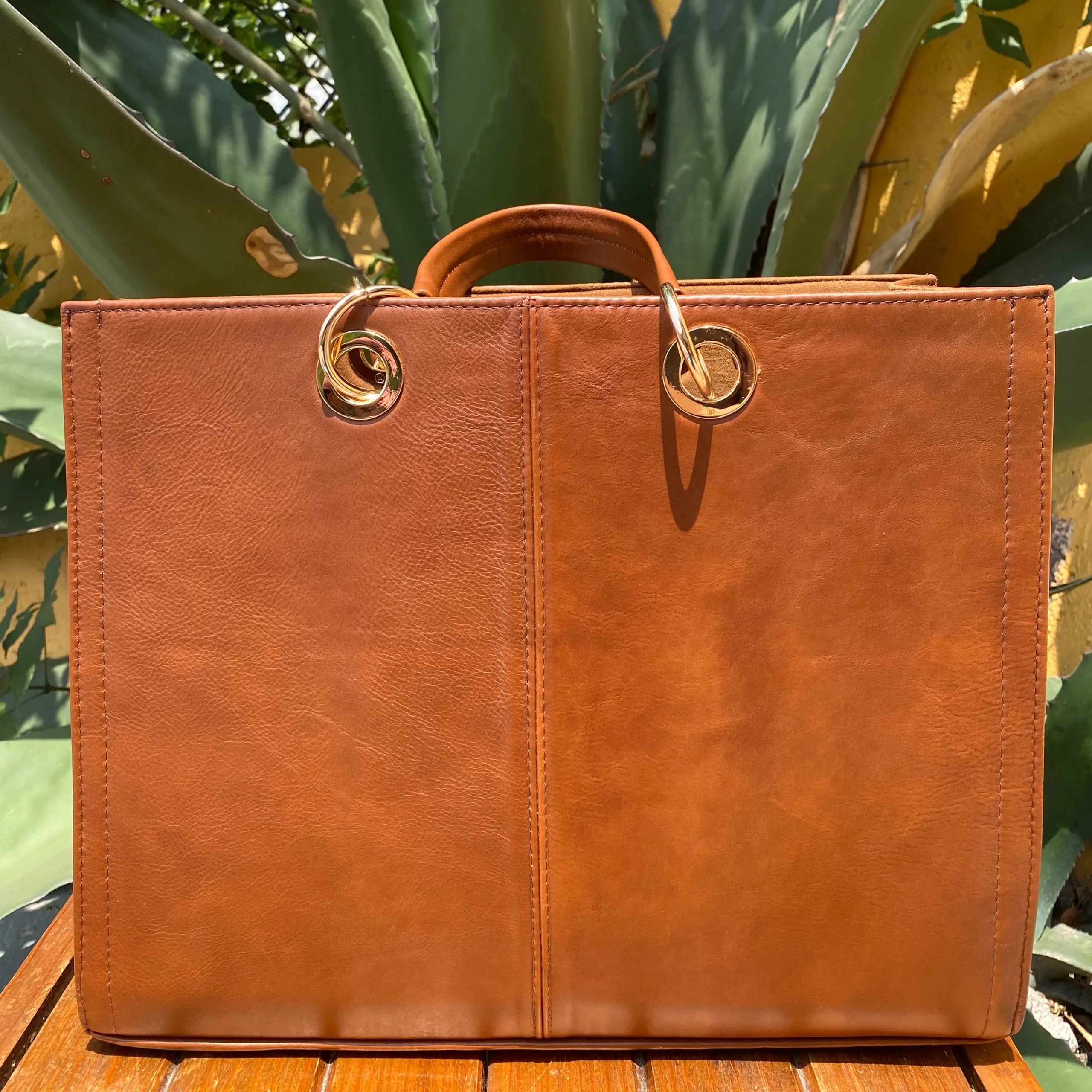 Jacqueline Embroidered Leather Tote - Mirasol Accessories