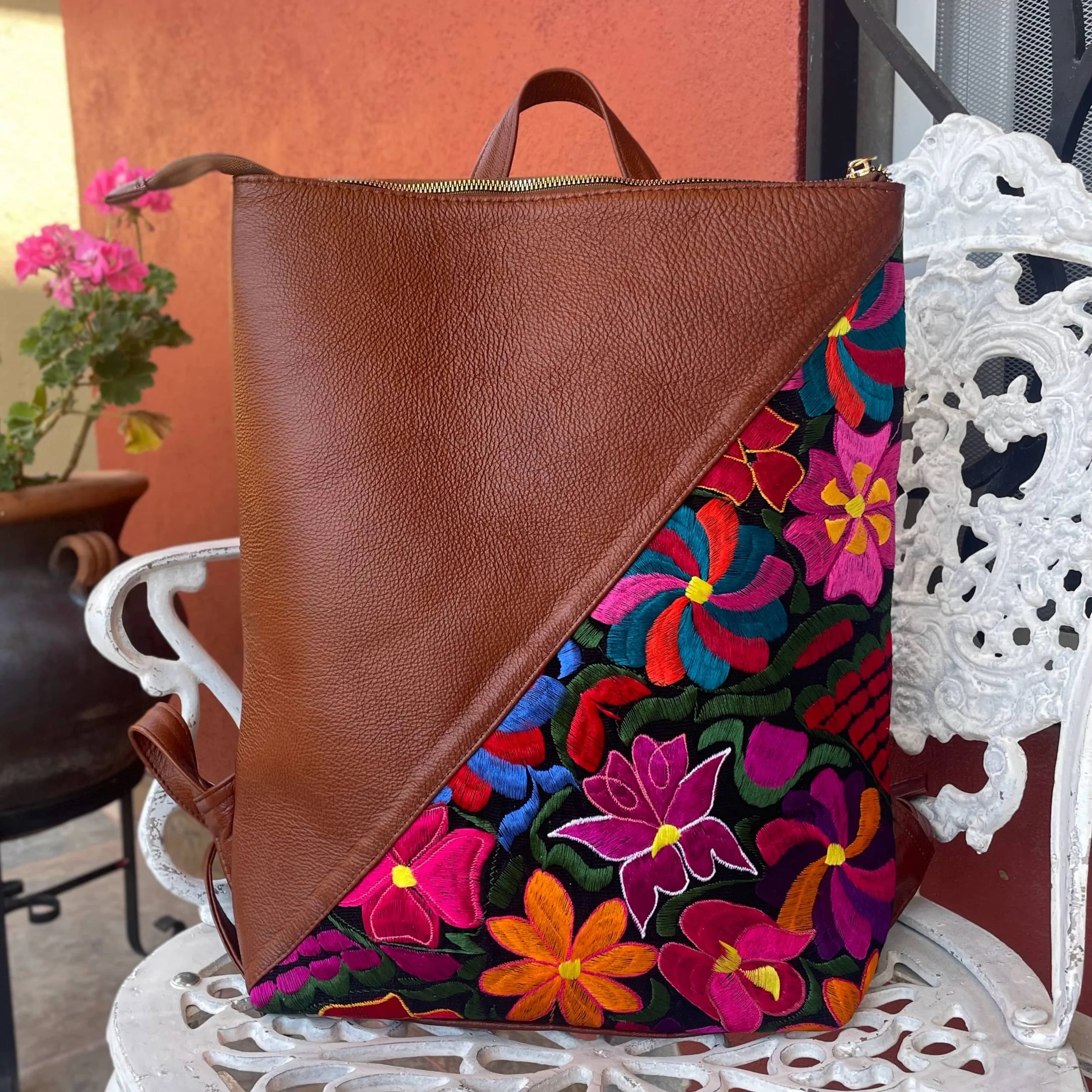 Luisa Embroidered Laptop Backpack - Mirasol Accessories