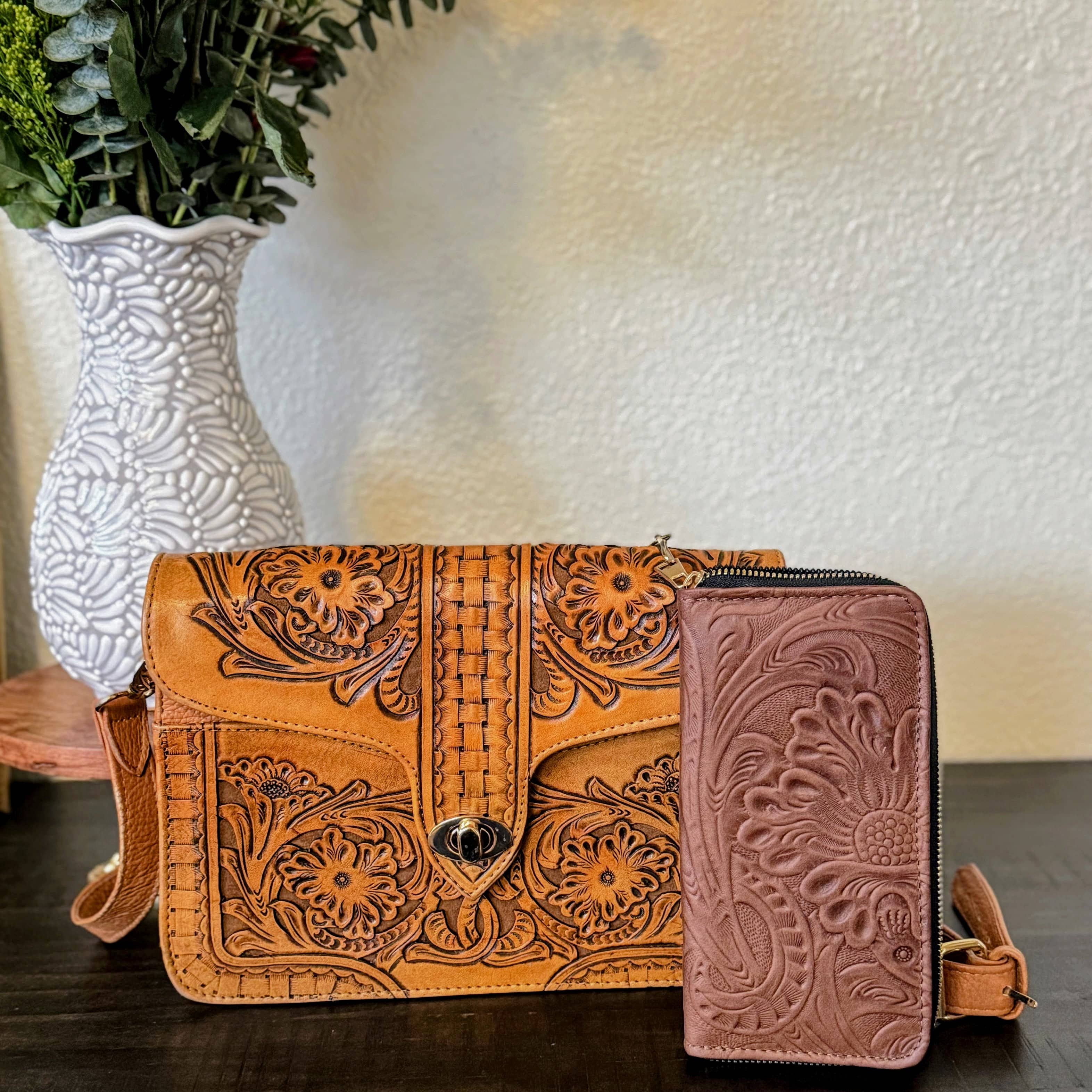 Crossbody & Wallet Bundle | Mayte Caramelo