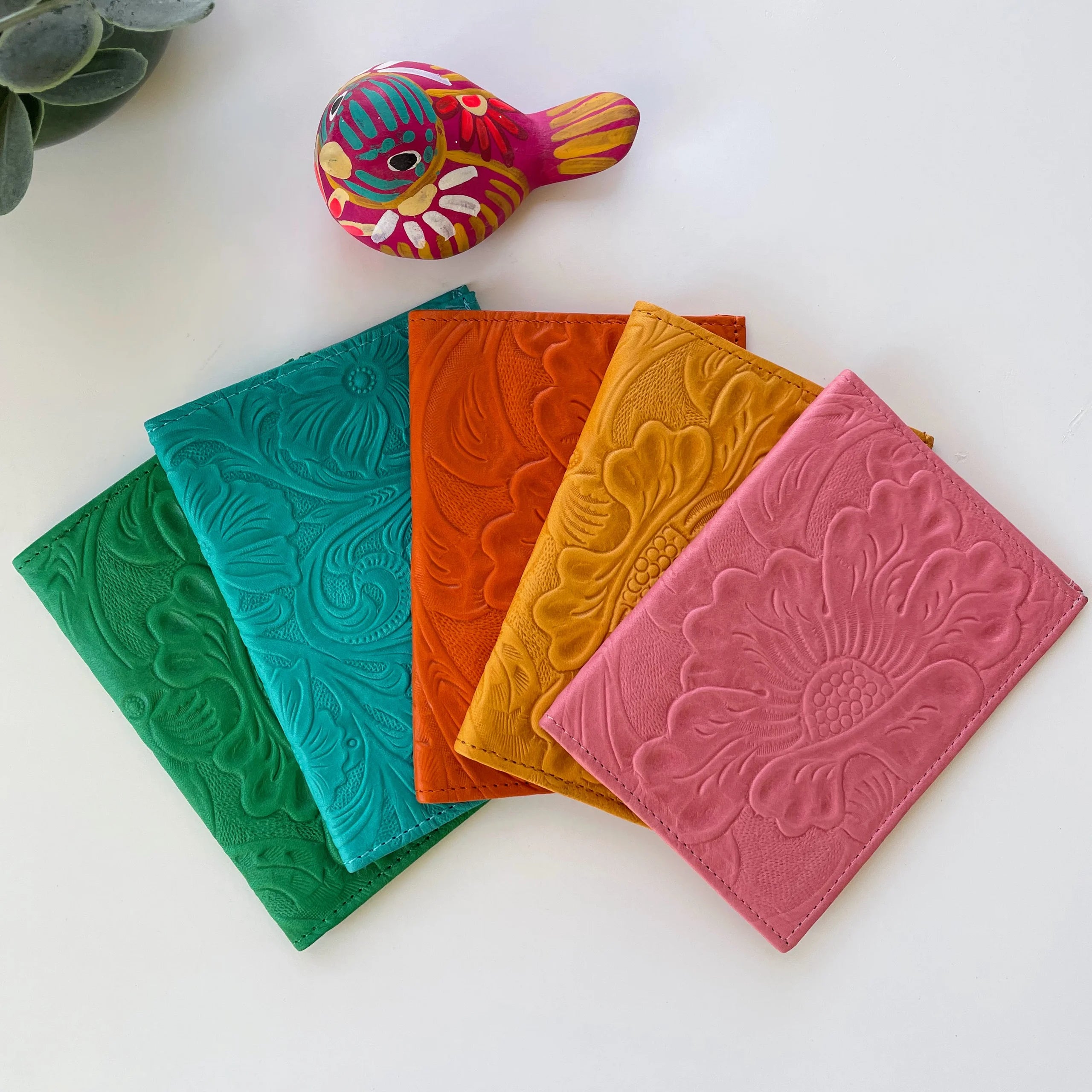 Luna Leather Passport Case | Rosa