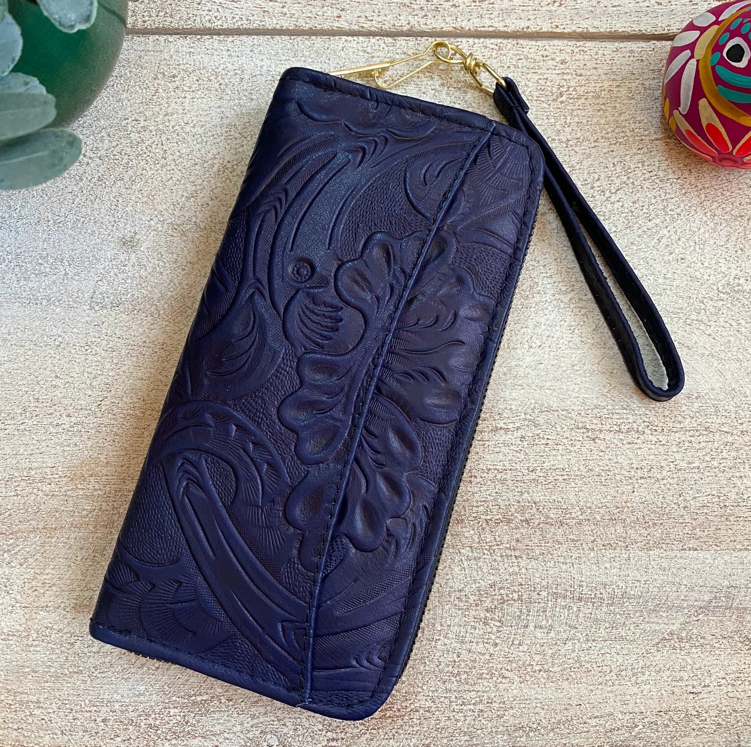 Karina Leather Wallet | Navy