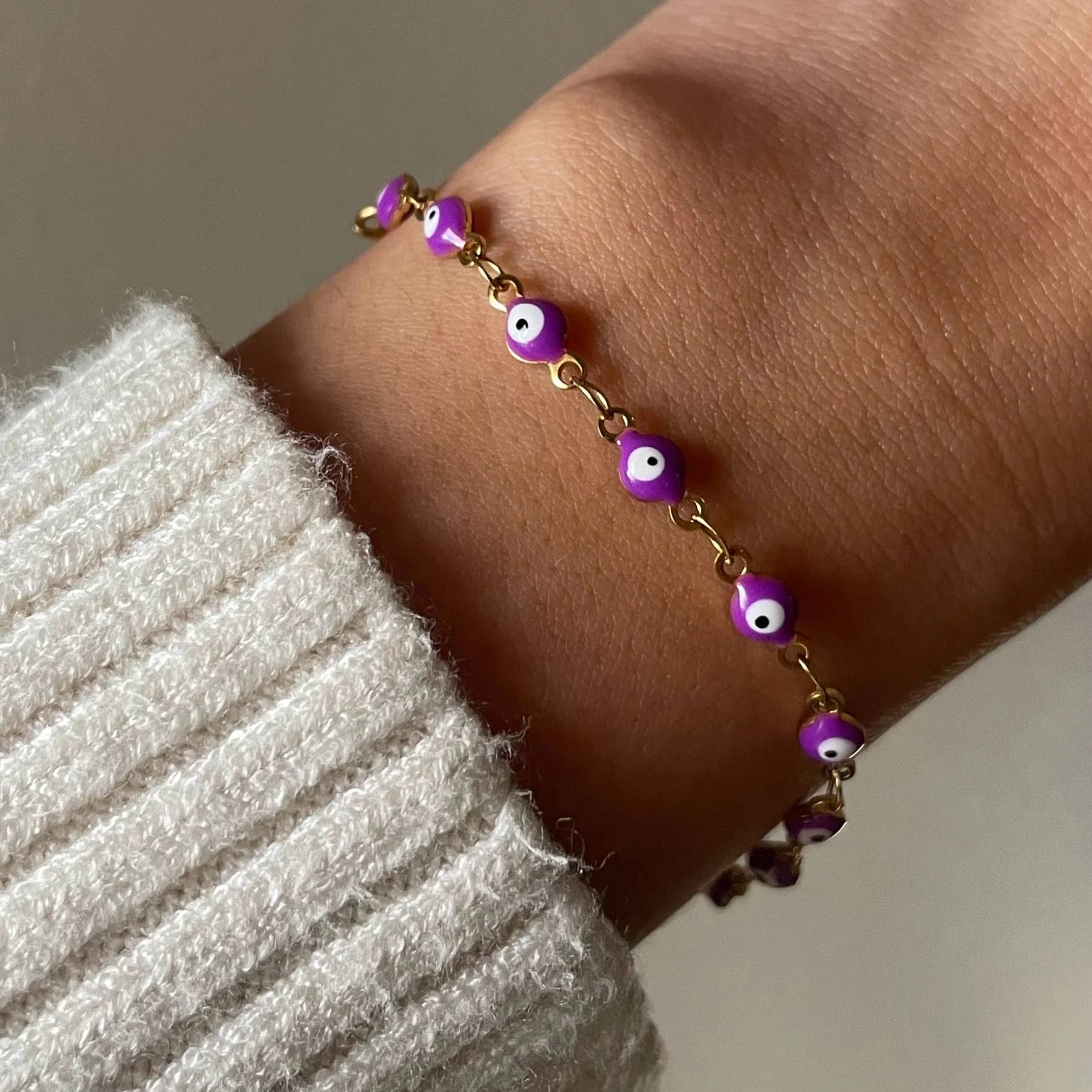 Ojitos Bracelet | Gold - Violeta