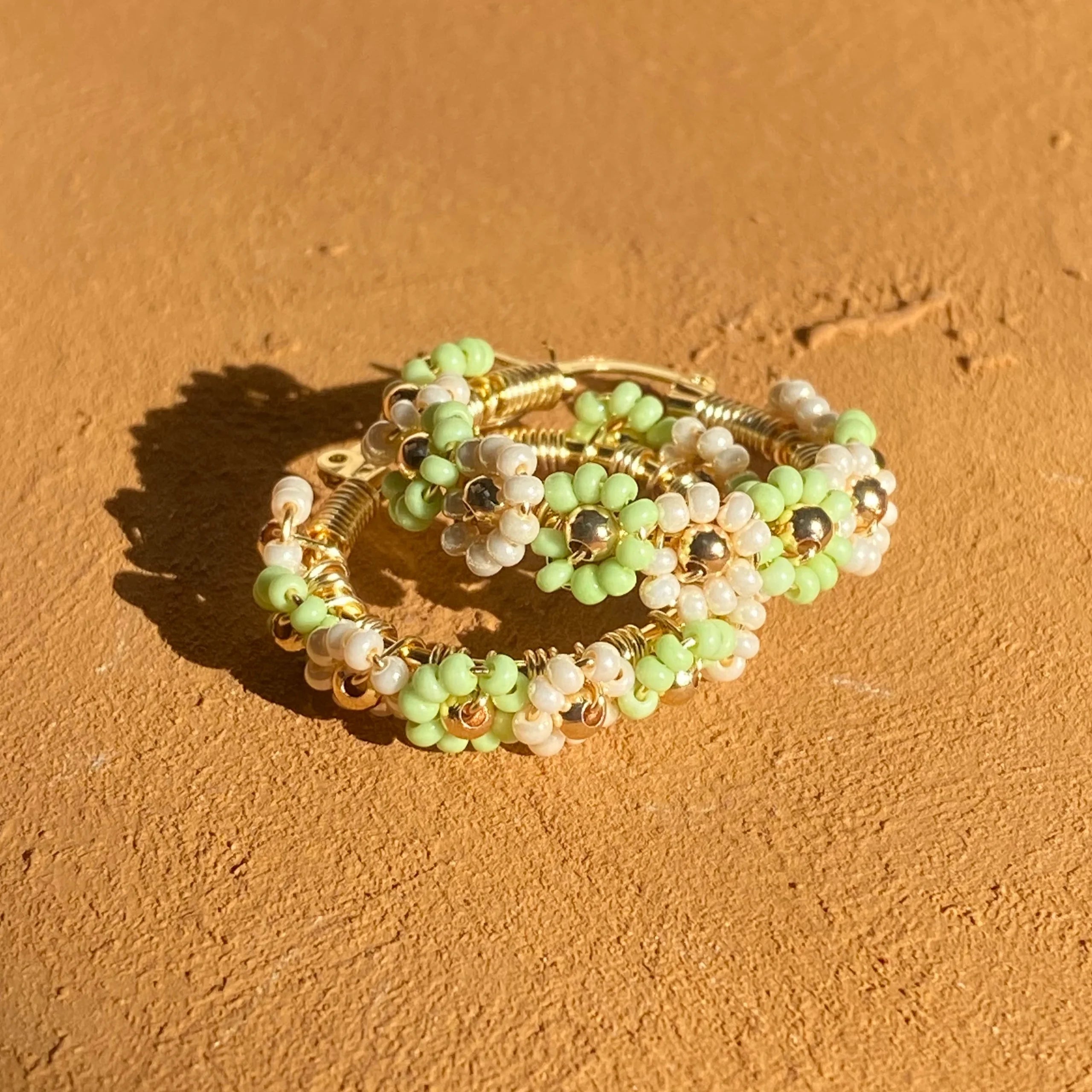 Daisy Beaded Hoops | Limon