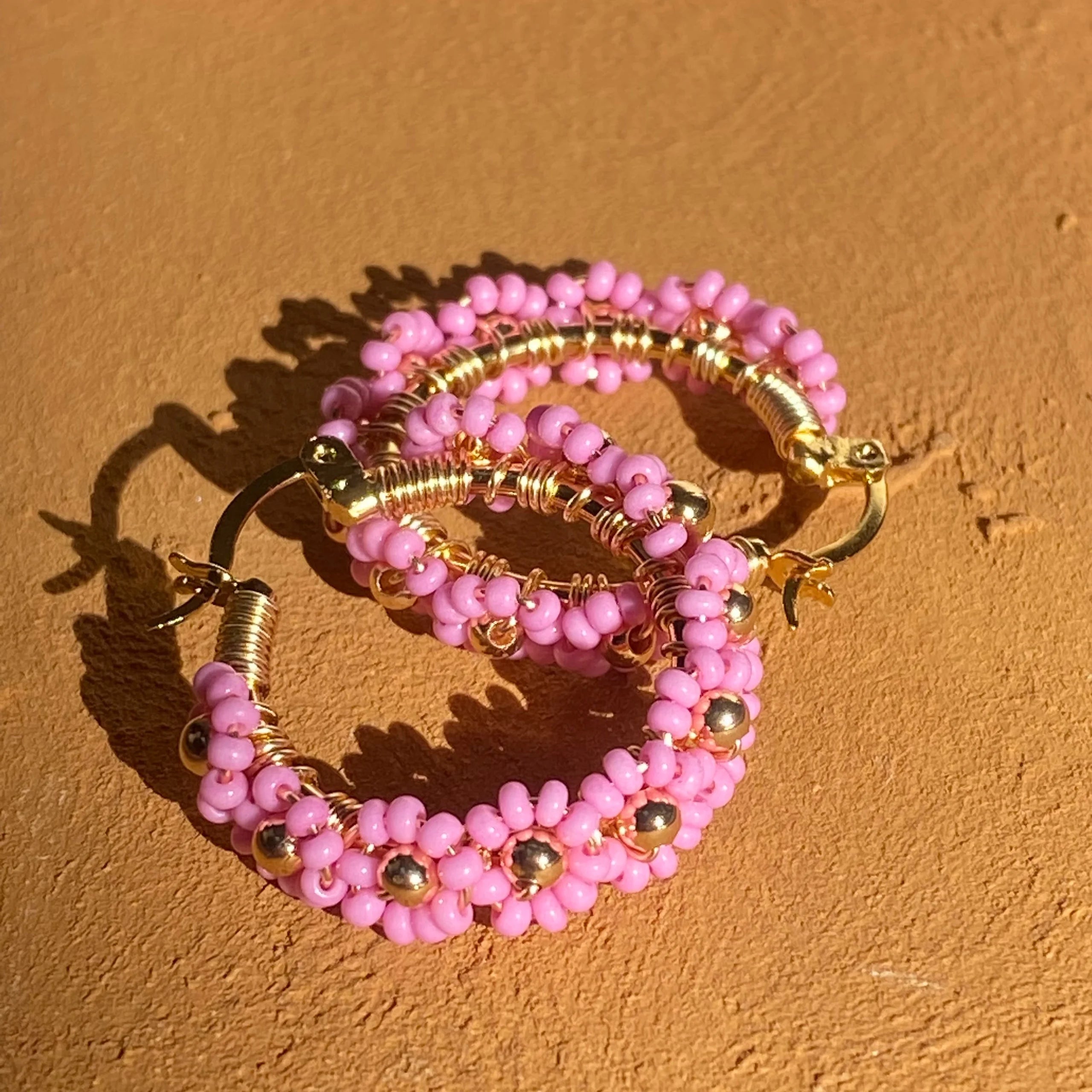 Daisy Beaded Hoops | Rosita - Mirasol Accessories